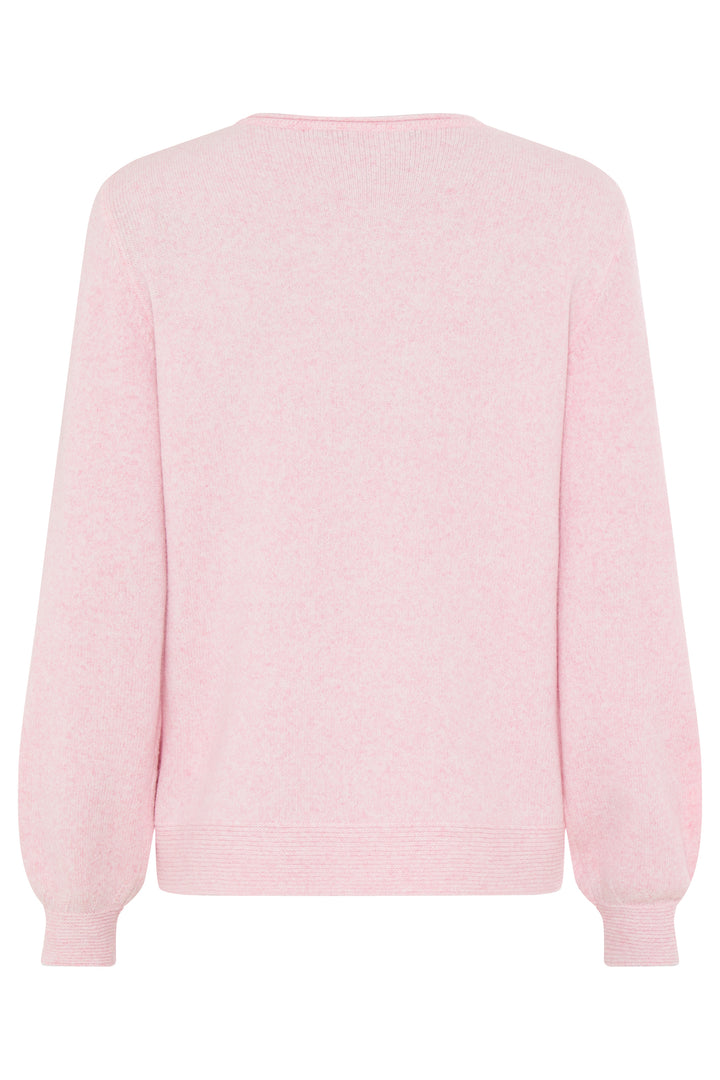 Olsen 11000585 Parfait Pink Melange Round Neck Jumper