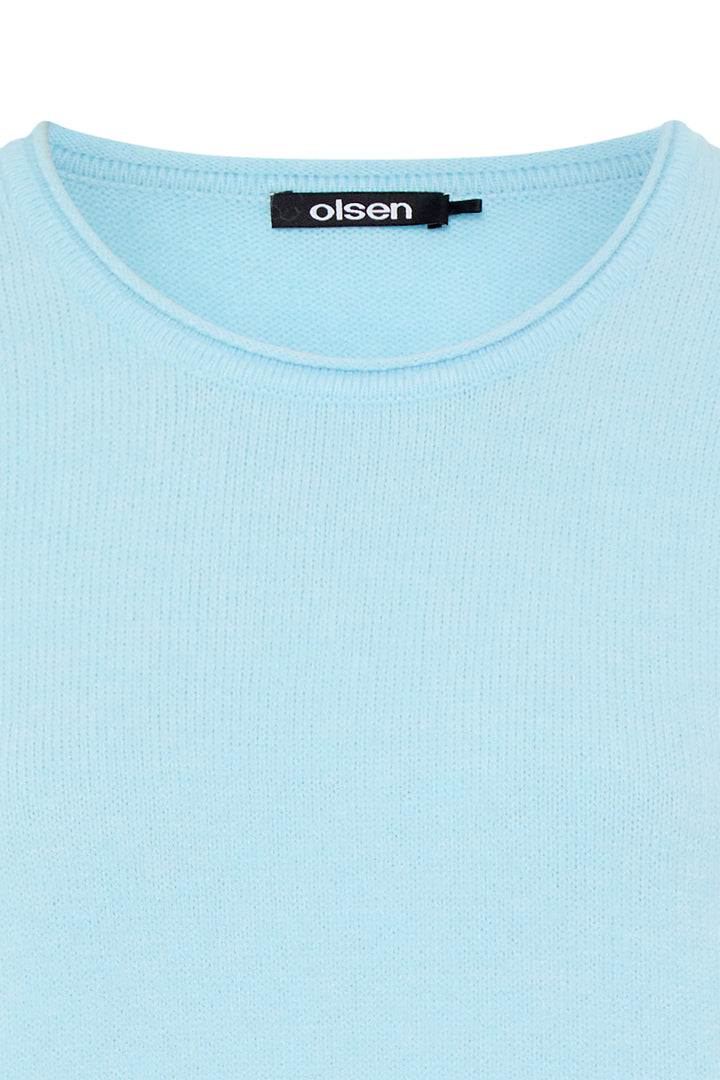 Olsen 11000585 Satin Blue Knited Jumper