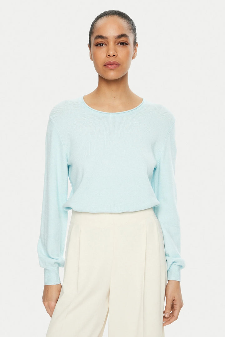 Olsen 11000585 Satin Blue Knited Jumper