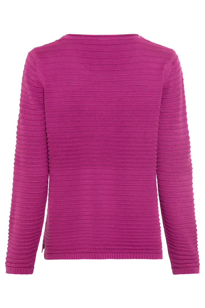 Olsen 11000587 Sweet Orchid Pink Intricate Knit Jumper