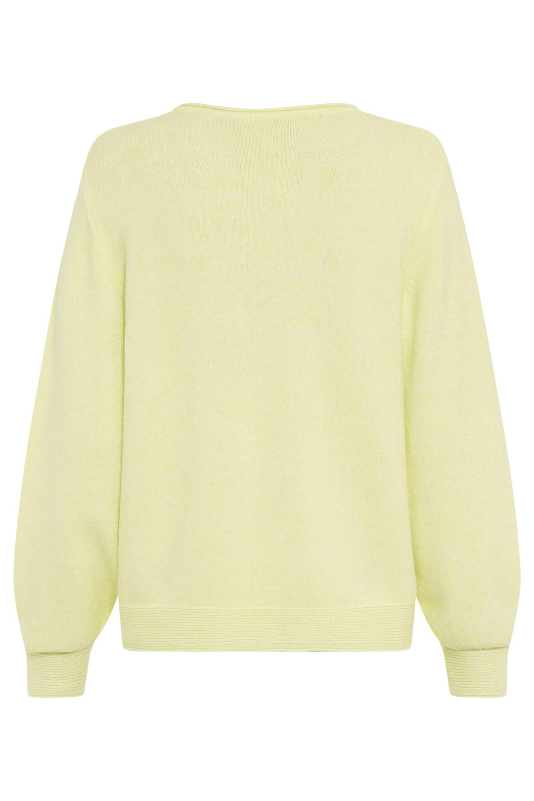 Olsen 11003518 Starfruit Green Curl Neck Jumper - Experience Boutique
