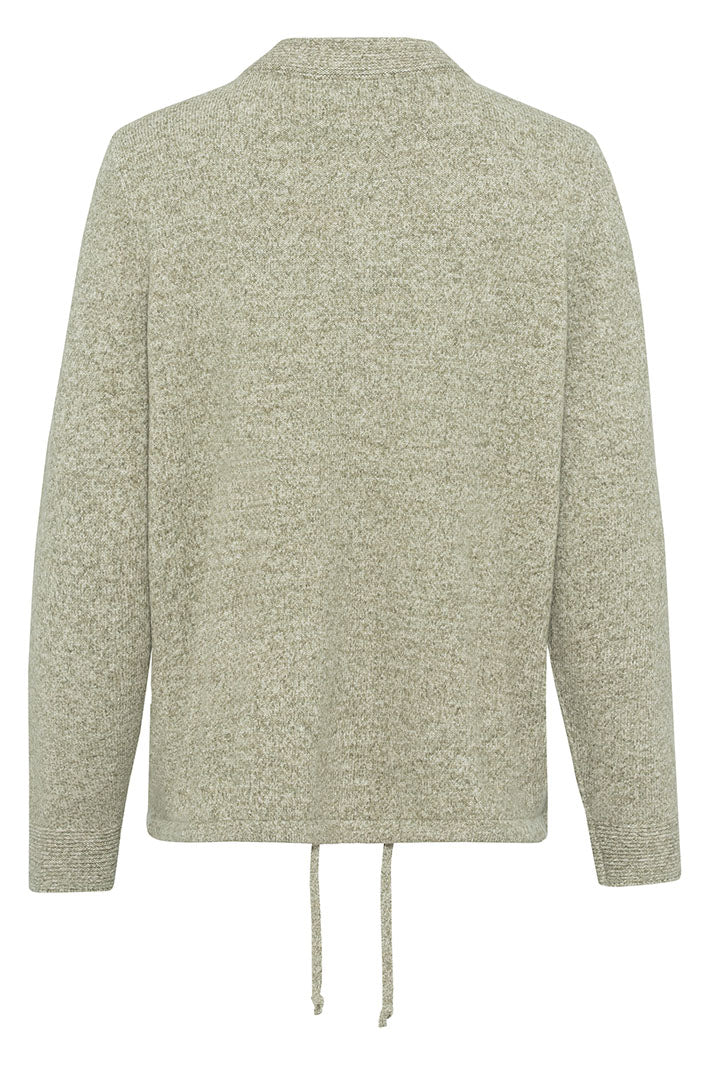Olsen 11004106 Tea Leaf Knitted Zip Cardigan - Experience Boutique