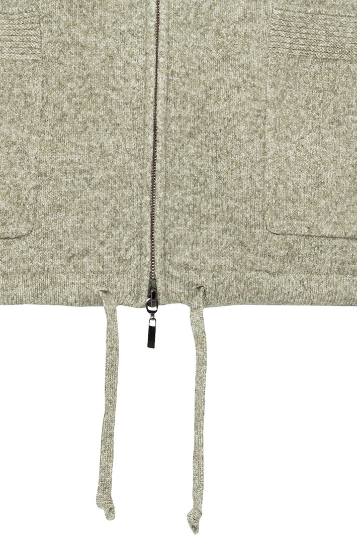 Olsen 11004106 Tea Leaf Knitted Zip Cardigan - Experience Boutique