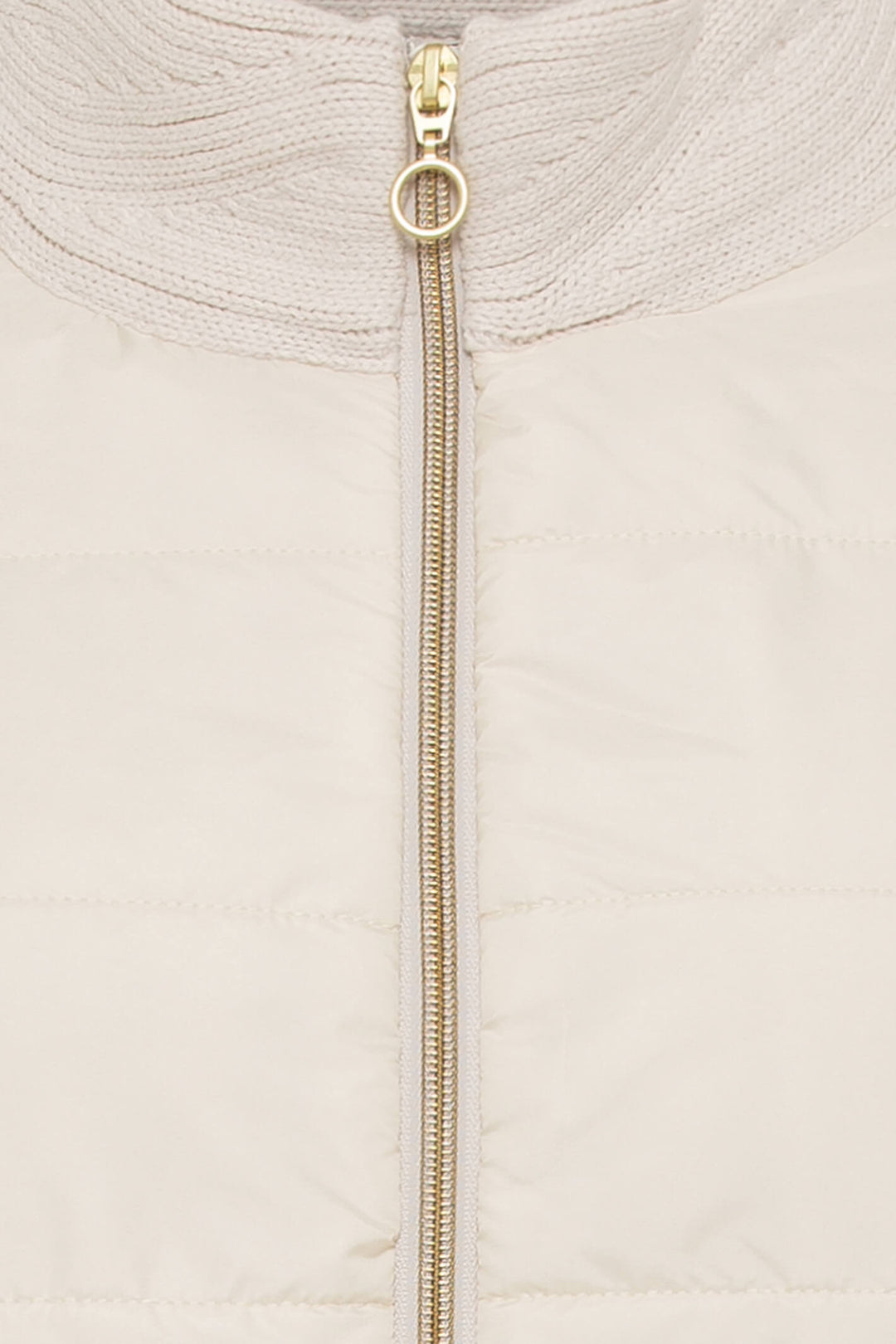 Olsen 11004113 Cream Padded Front Knitted Cardigan Jacket - Experience Boutique