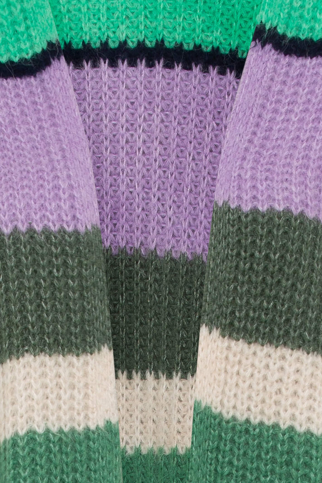 Olsen 11004128 Laurel Green Striped Cardigan - Experience Boutique