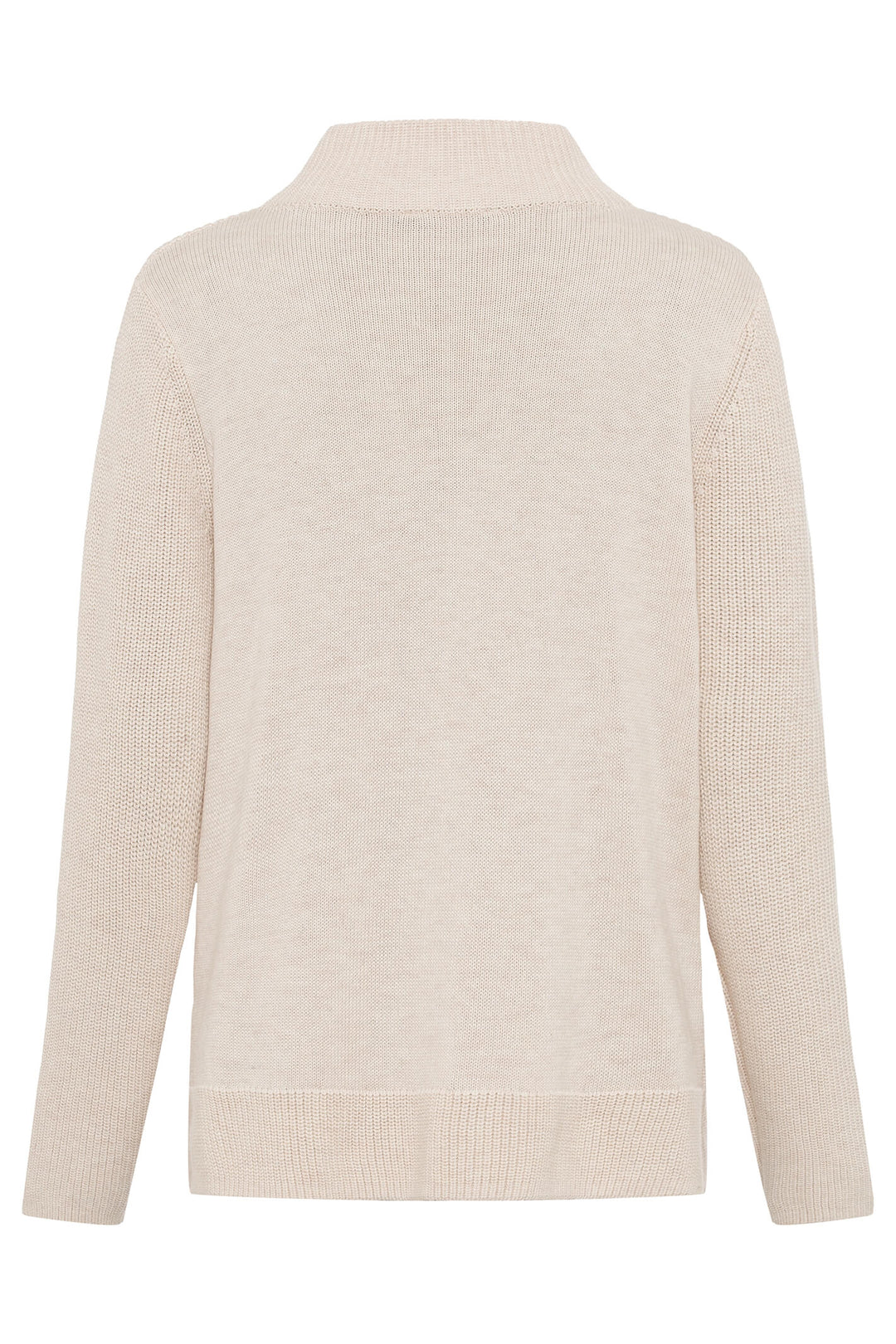 Olsen 11004140 Cream Zip Neck Jumper - Experience Boutique