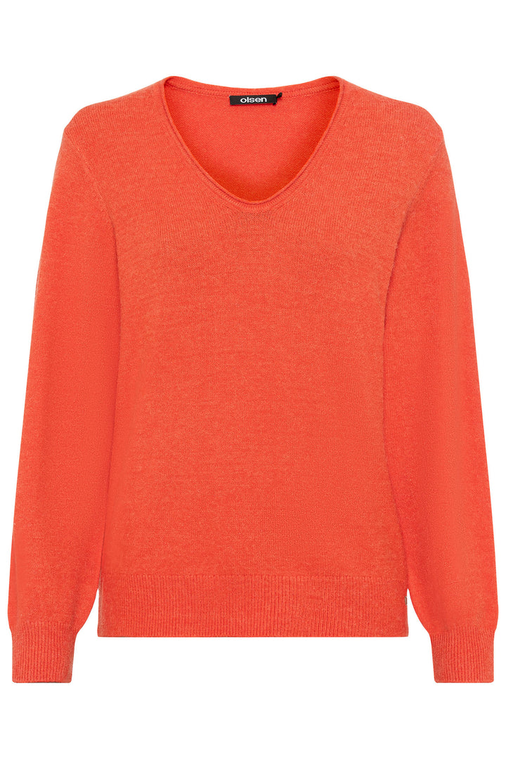 Olsen 11004234 Burnt Orange Henny Knitted Jumper - Experience Boutique