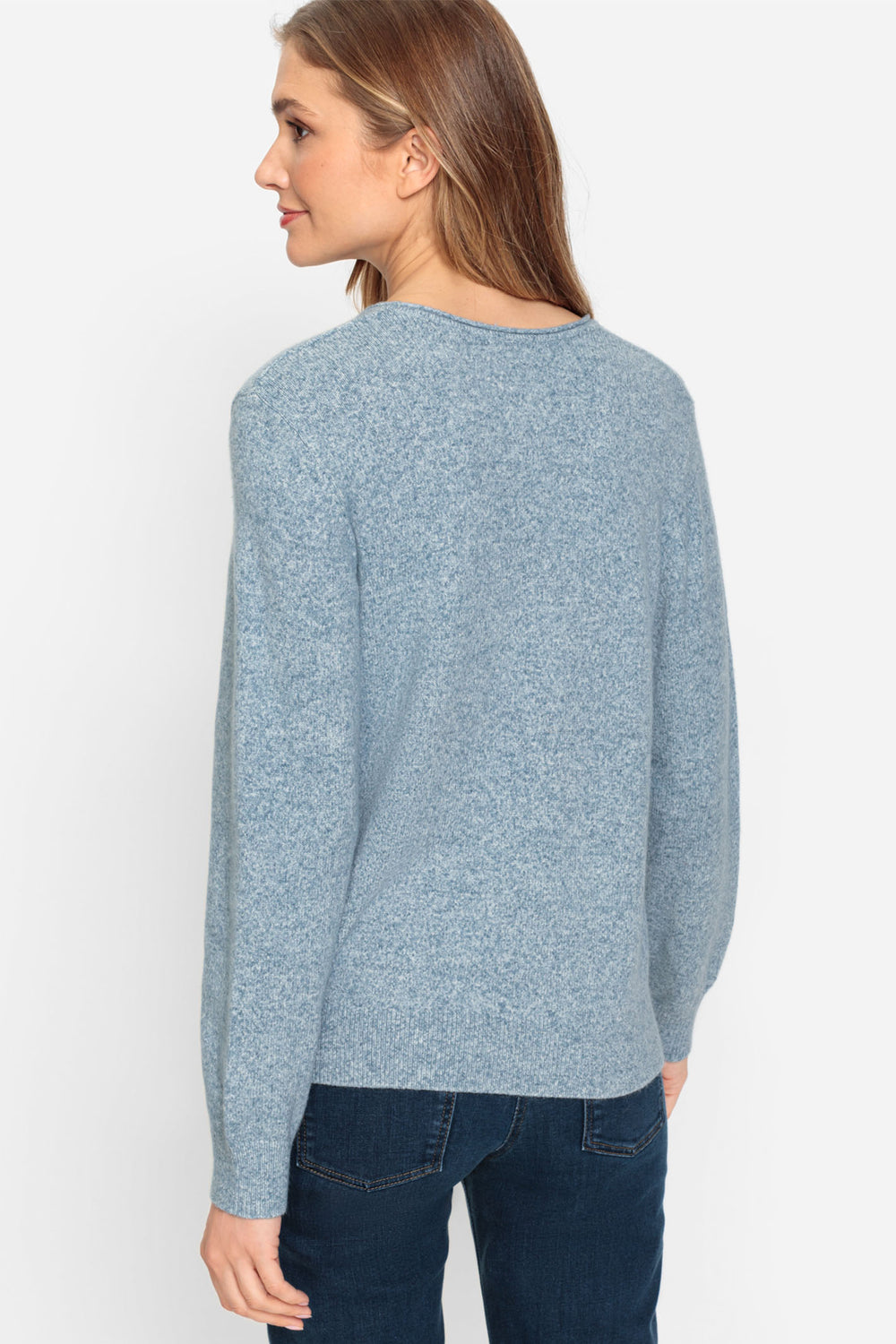 Olsen 11004234 Ocean Blue Henny Knitted Jumper - Experience Boutique