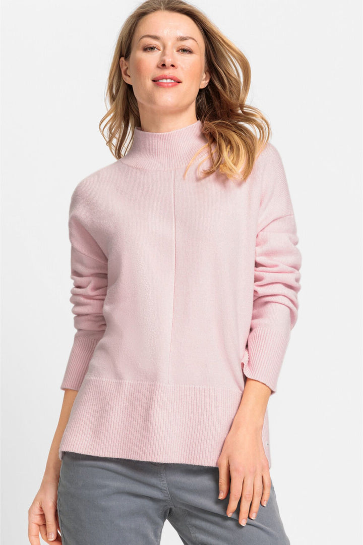 Olsen 11004395 Light Pink Polo Neck Jumper