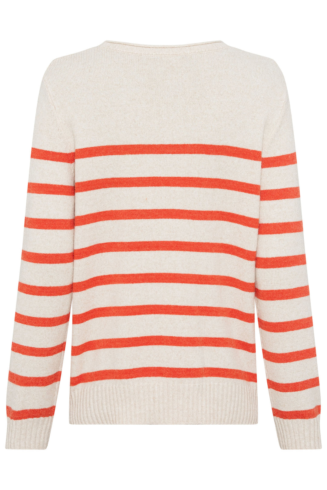 Olsen 11004419 Orange Stripe Henny Knit Jumper - Experience Boutique