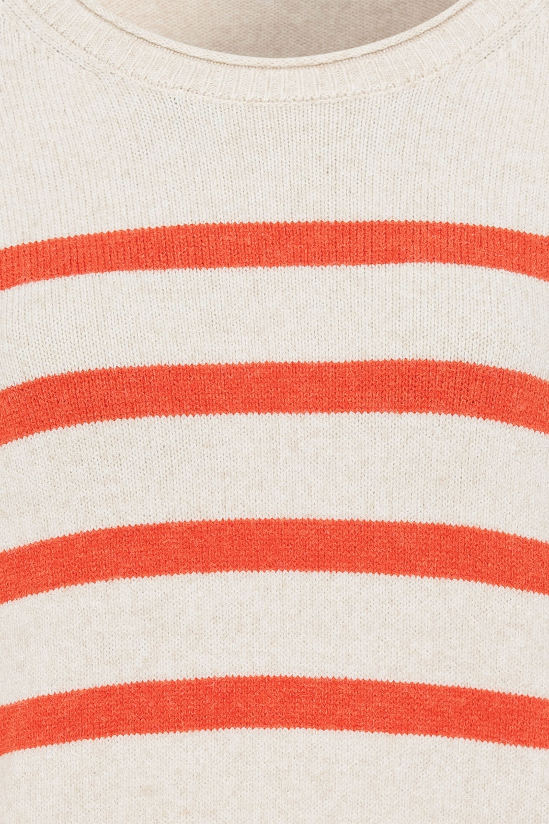 Olsen 11004419 Orange Stripe Henny Knit Jumper - Experience Boutique