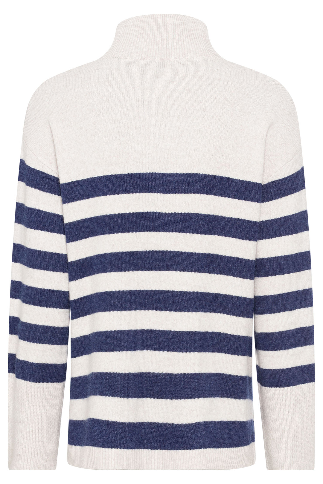 Olsen 11004436 Caffe Latte & Navy Stripe Jumper - Experience Boutique