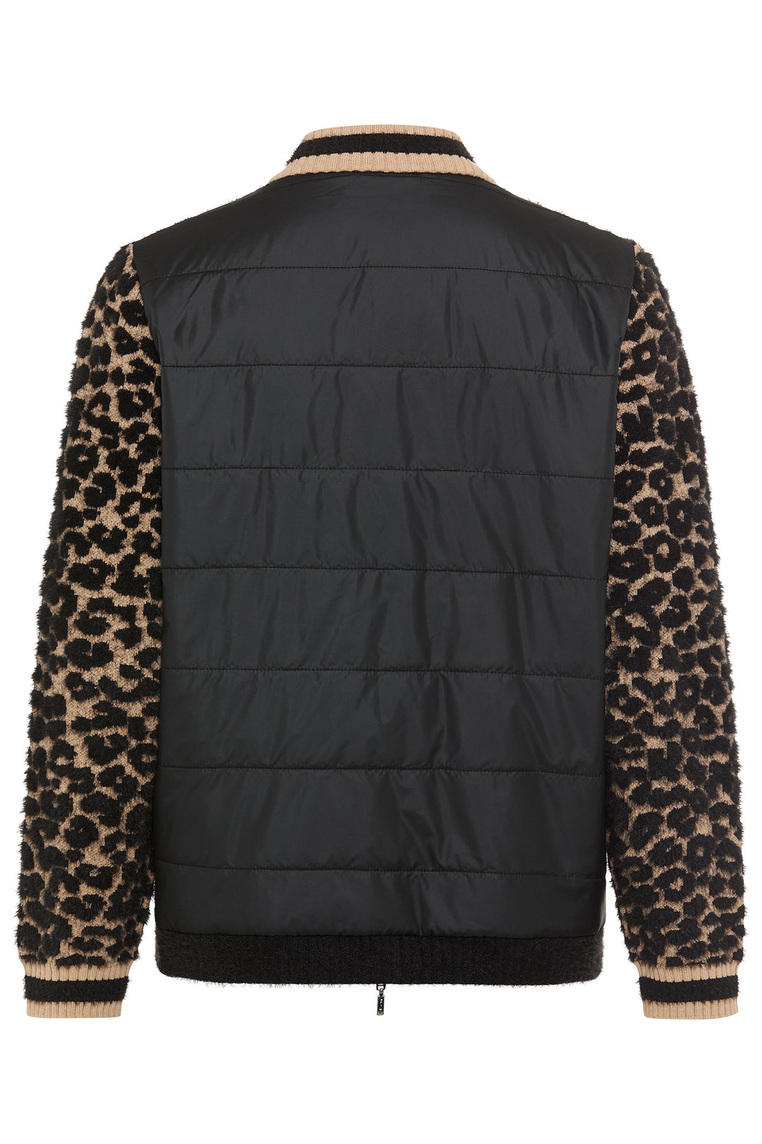 Olsen 11004704 Beige Leopard Print Urban Wild Eyelash Knit Cardigan