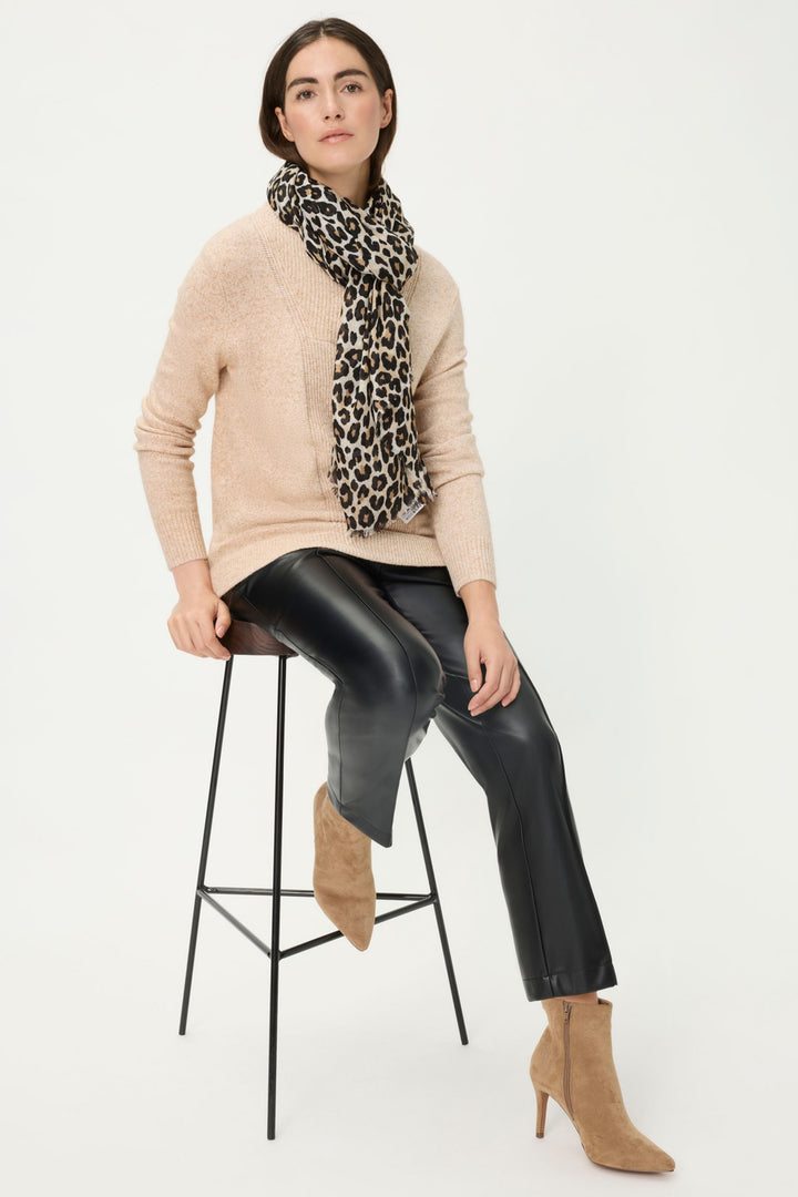 Olsen 11004724 Warm Biscuit Beige Contrast Edge Jumper