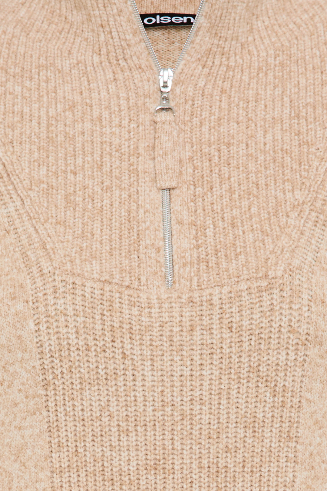 Olsen 11004724 Warm Biscuit Beige Contrast Edge Jumper