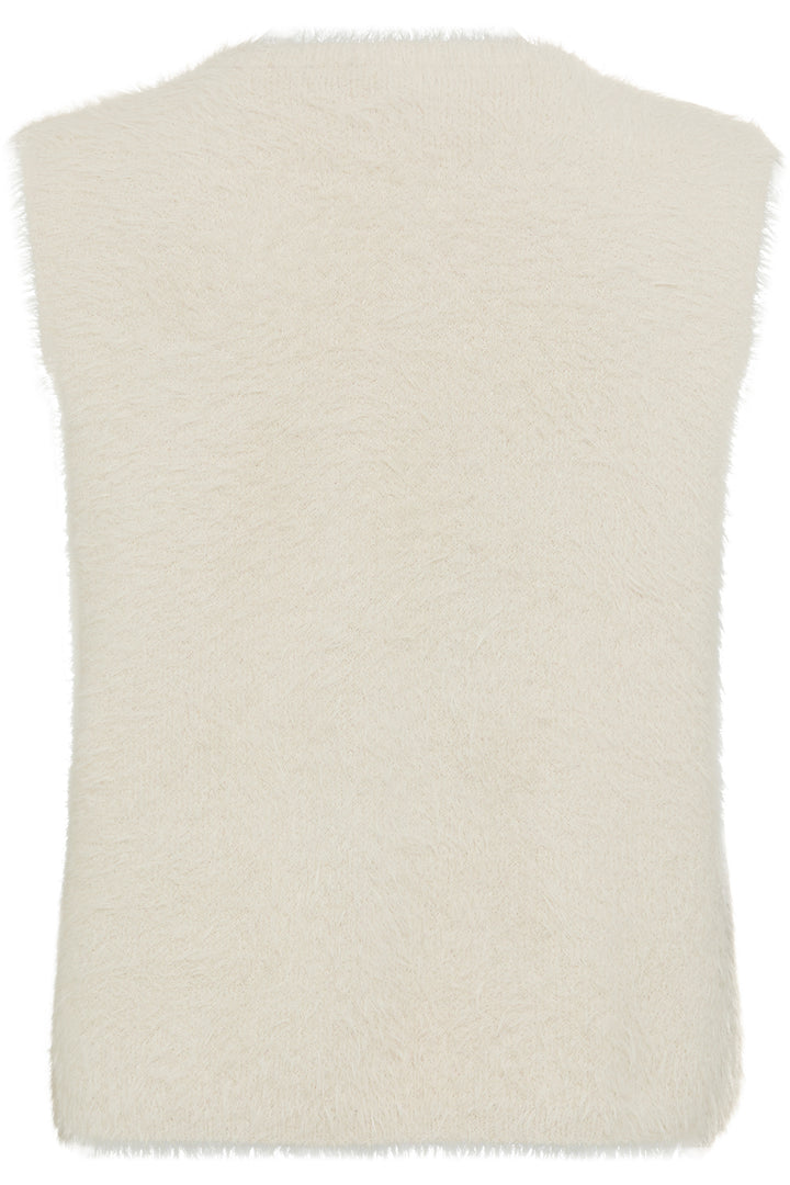 Olsen 11004785 Almond Cream Eyelash Knit Gilet