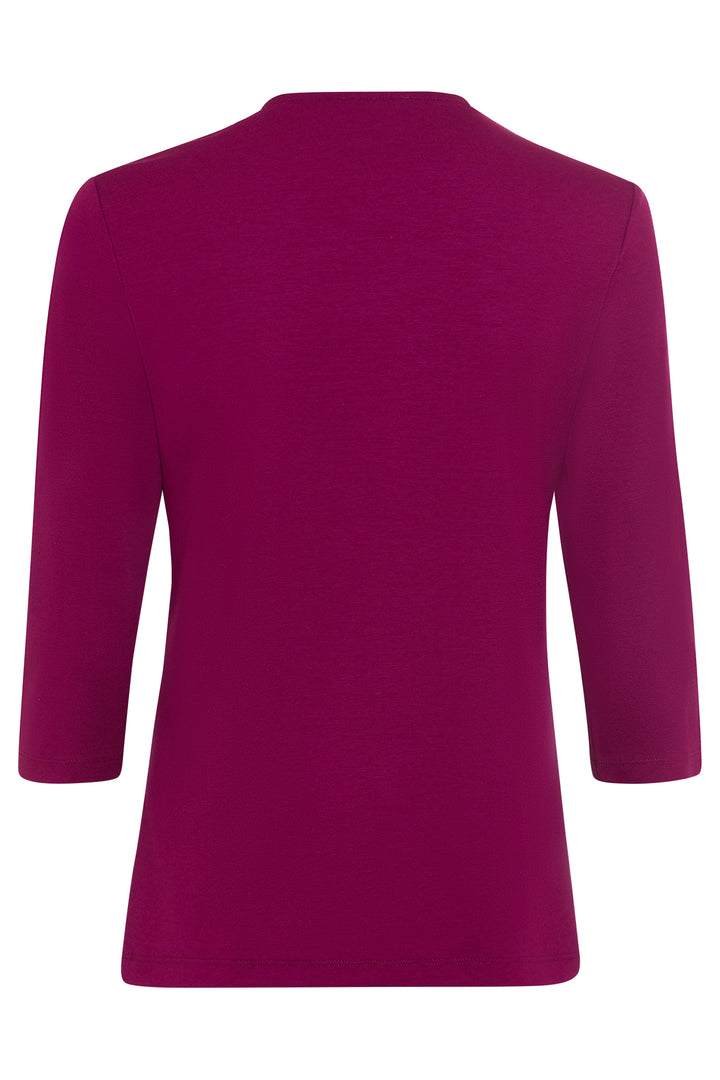 Olsen 11100607 Boysenberry Pink V-Neck T-Shirt