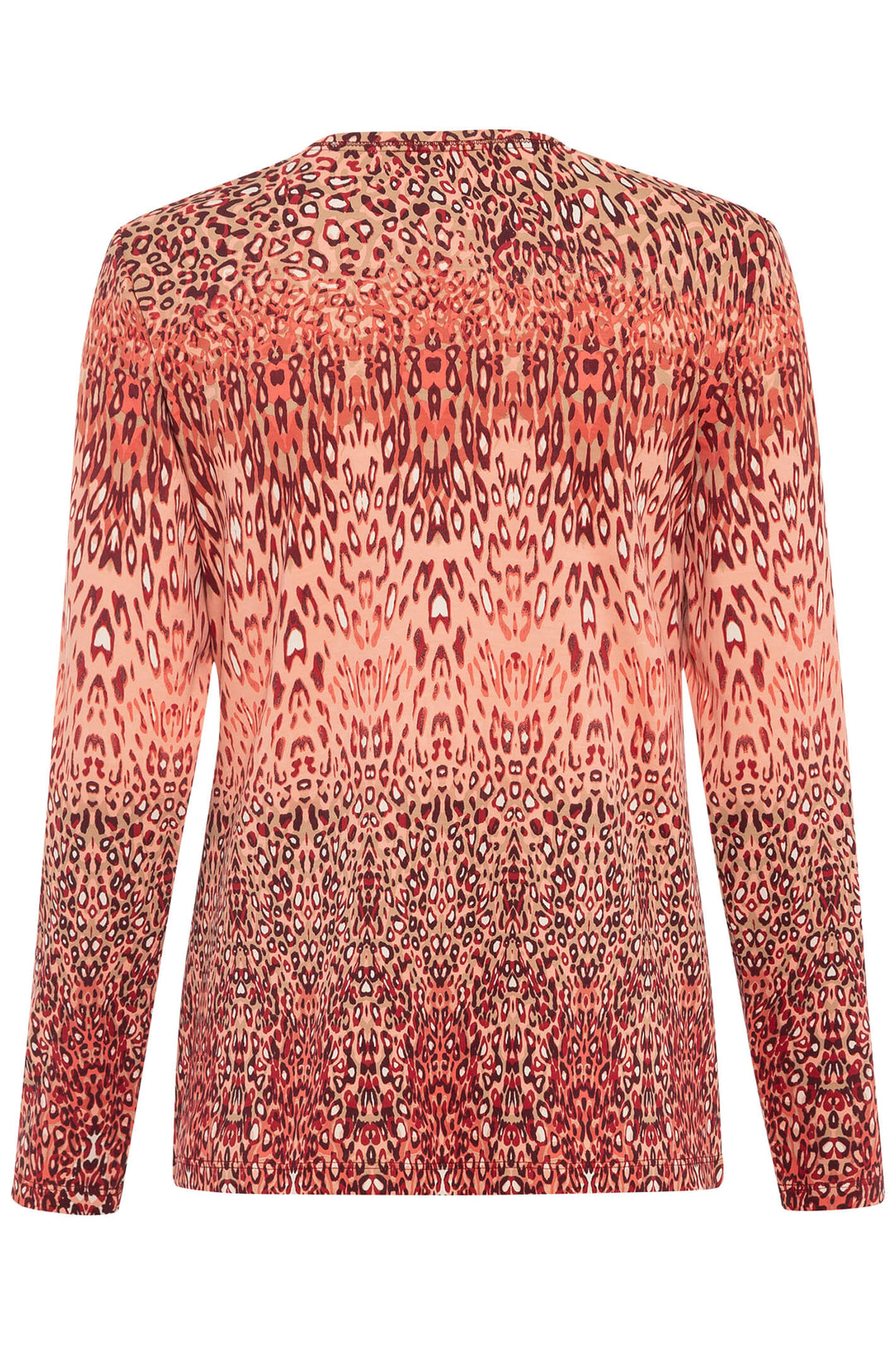 Olsen 11104621 Spiced Orange Animal Print T-Shirt - Experience Boutique