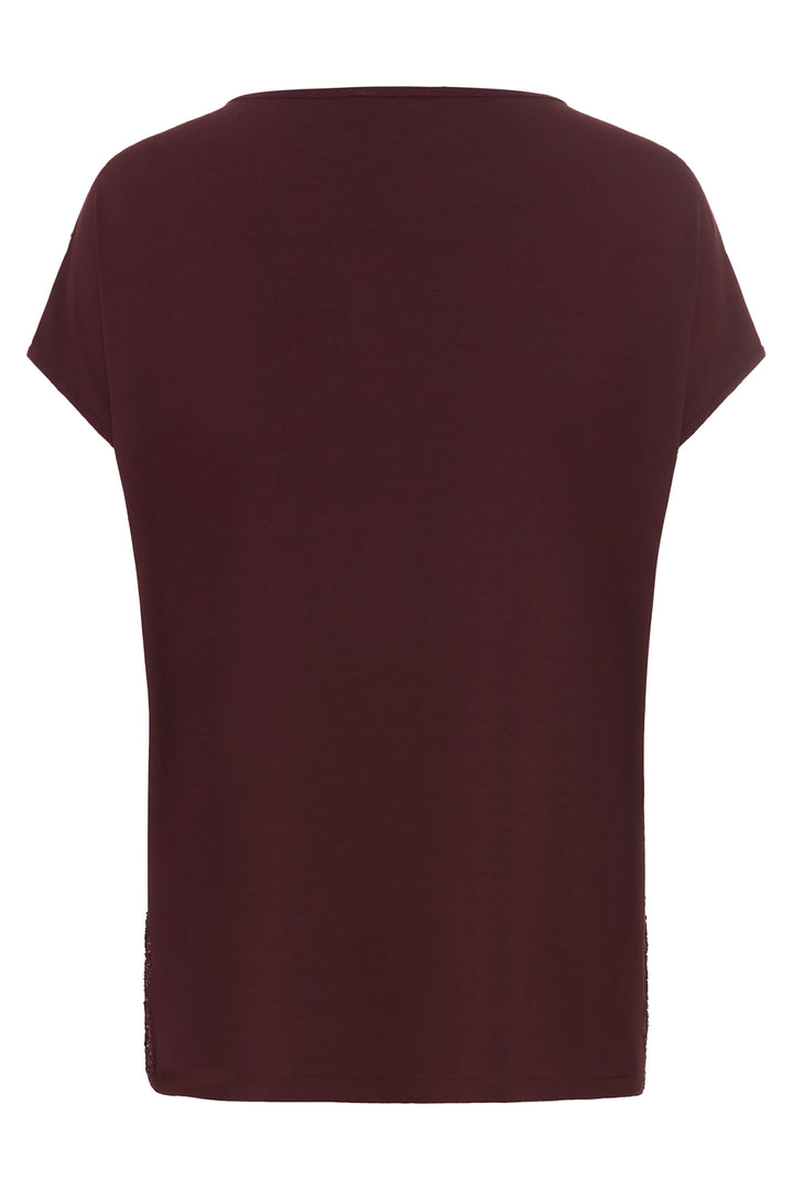 Maroon t-shirt on a white background