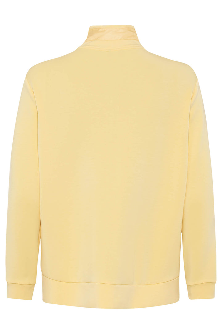 Olsen 11201499 Sunshine Yellow Zip Front Jersey Jacket - Experience Boutique