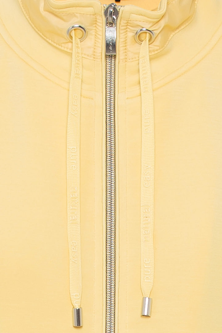 Olsen 11201499 Sunshine Yellow Zip Front Jersey Jacket - Experience Boutique