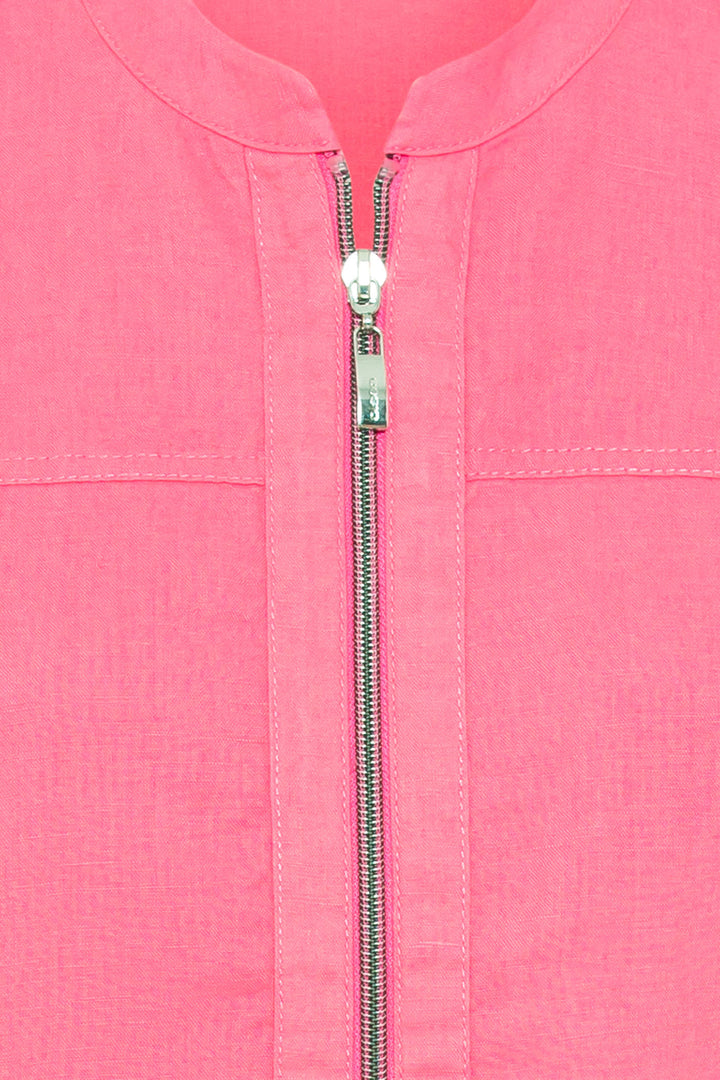 Olsen 11201572 Paradise Pink Jersey Zip Front Jacket - Experience Boutique