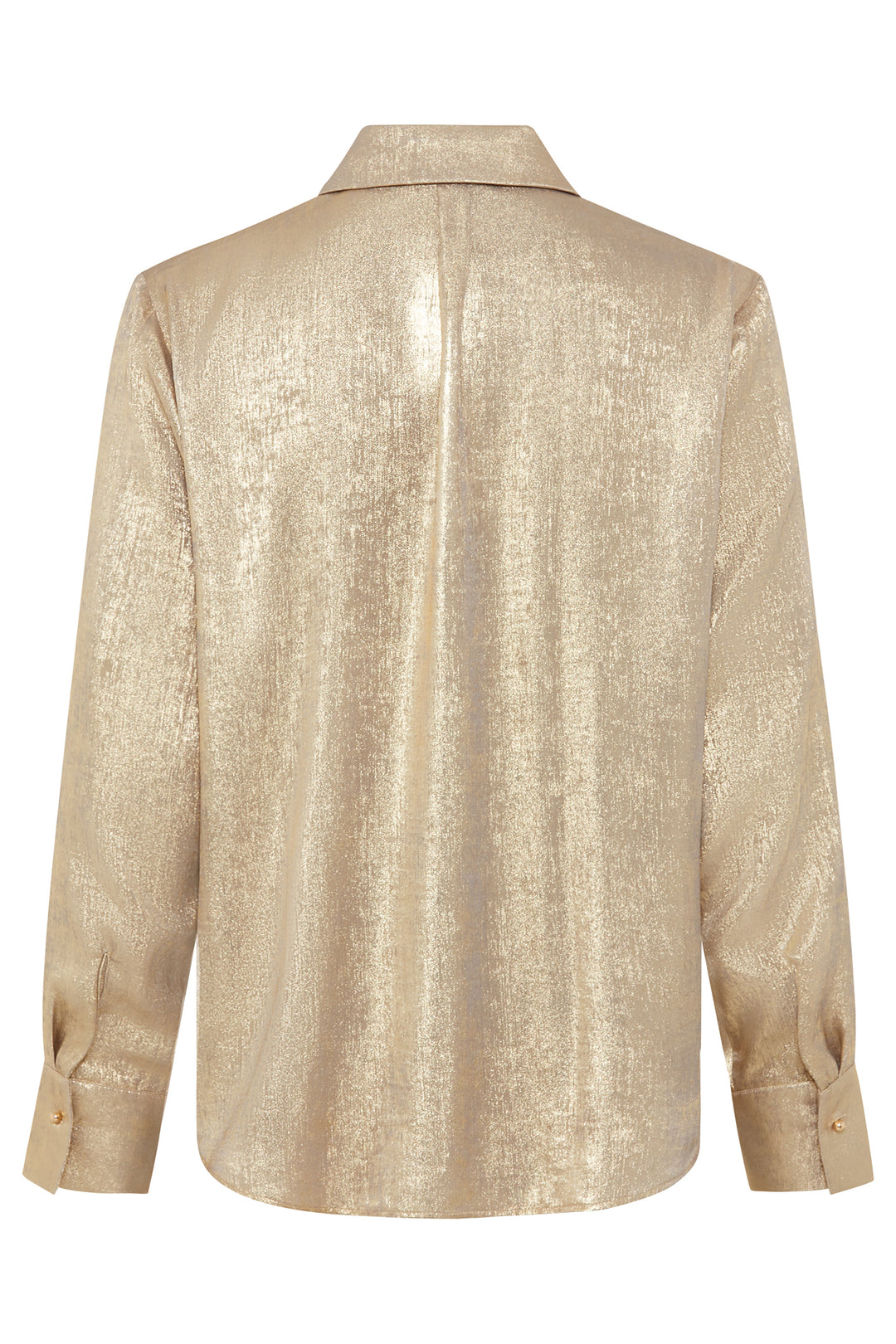 Gold textured shirt on a white background