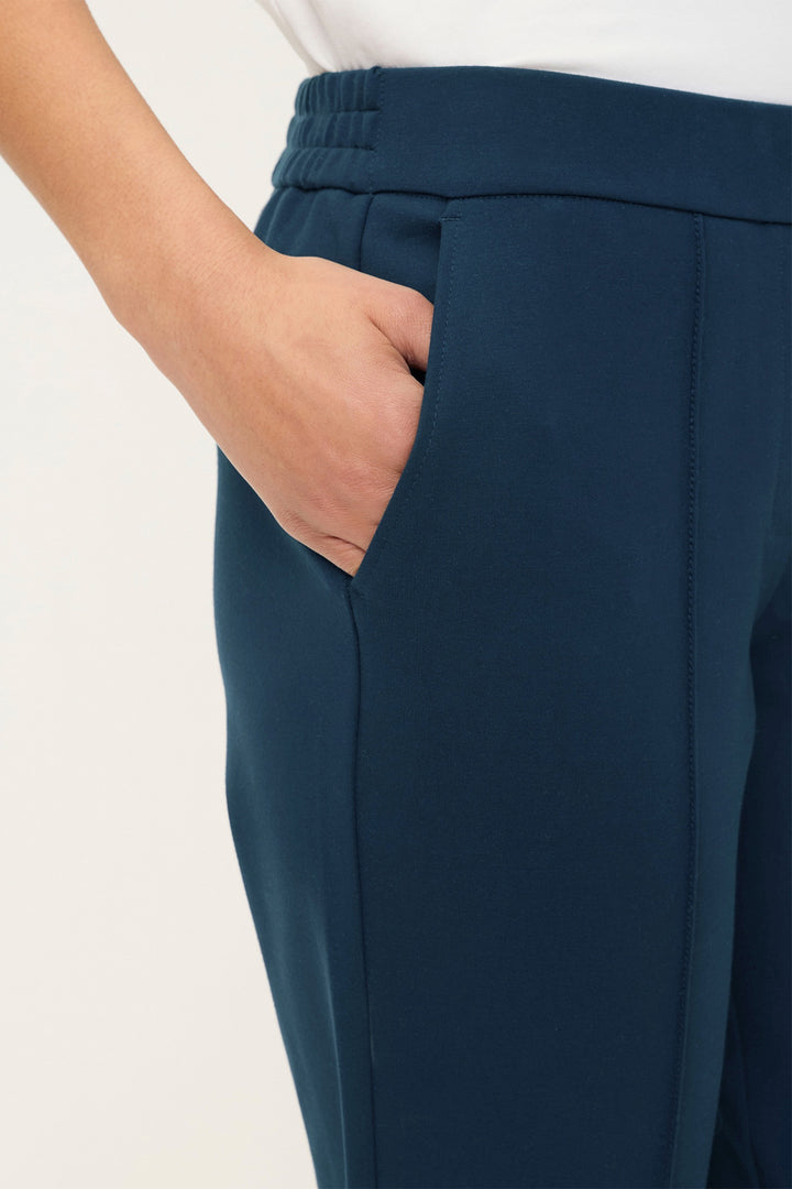 Olsen 14002105 True Navy Cropped Pull-On Trousers