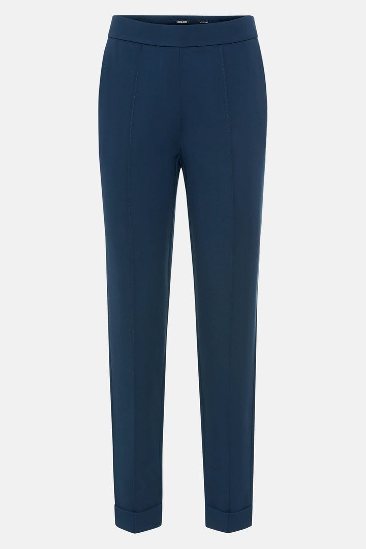Olsen 14002105 True Navy Cropped Pull-On Trousers