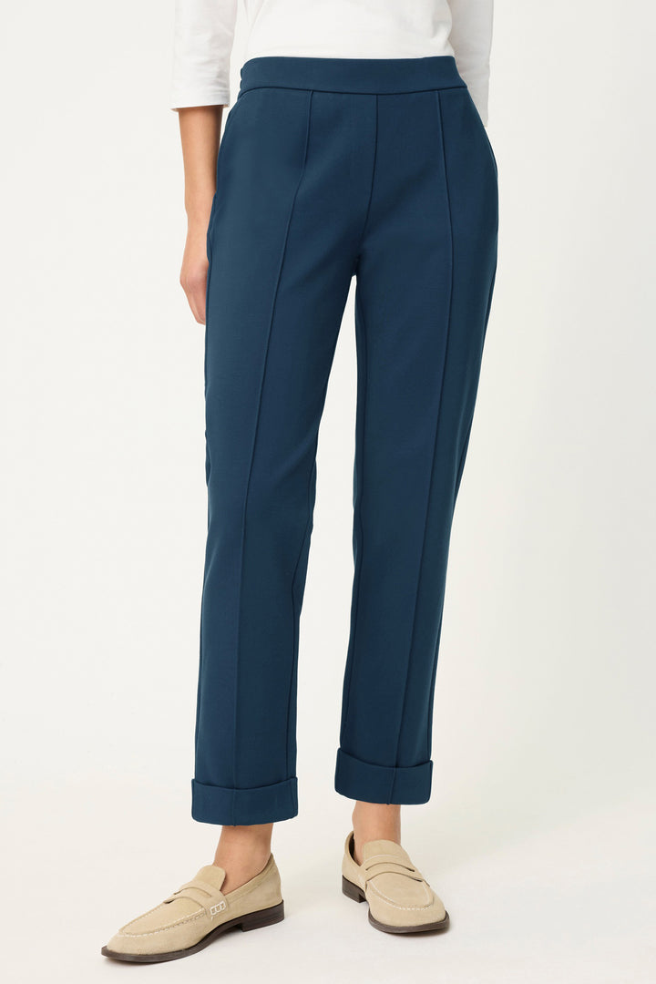 Olsen 14002105 True Navy Cropped Pull-On Trousers
