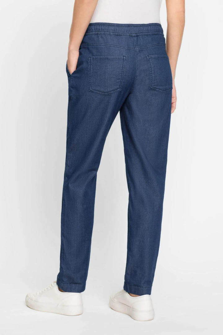 Olsen 14002202 Blue Denim Straight Leg Pull-On Trousers