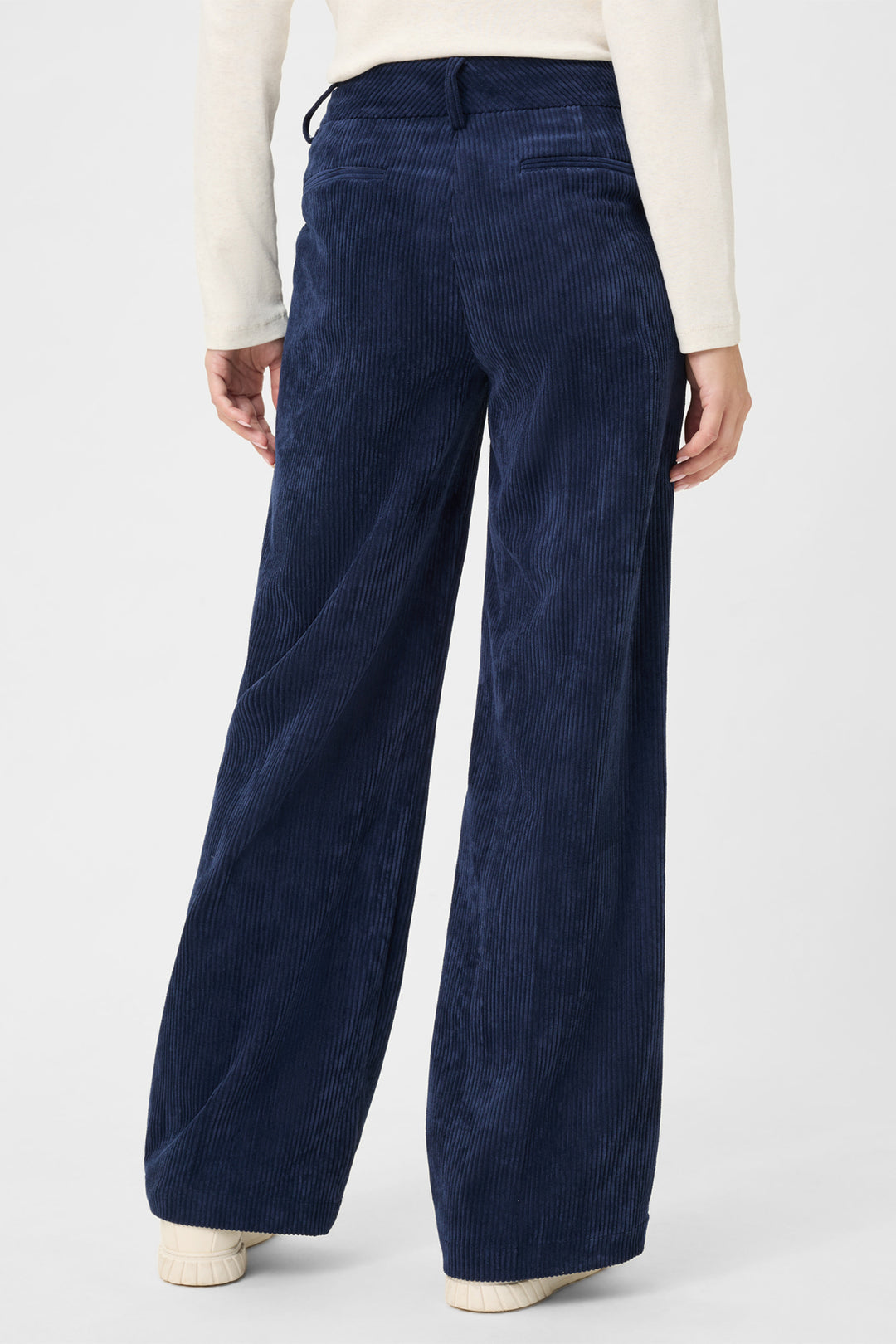 Olsen 14002478 Ink Blue Straight Leg Corduroy Trousers