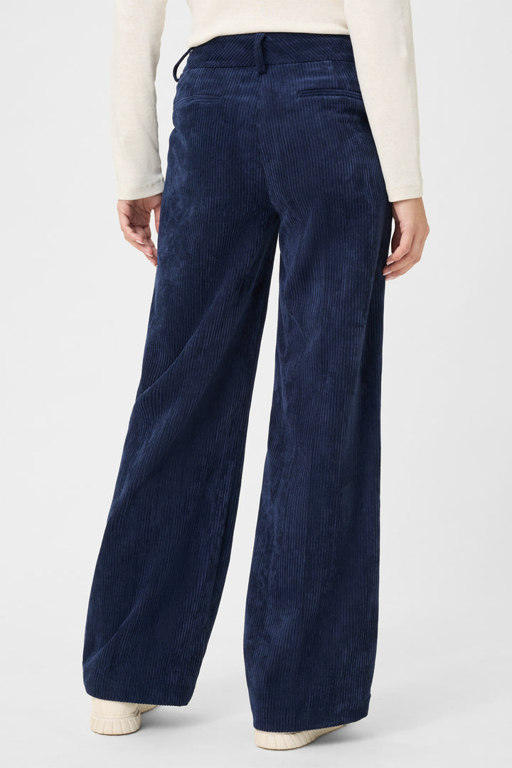 Olsen 14002478 Ink Blue Straight Leg Corduroy Trousers