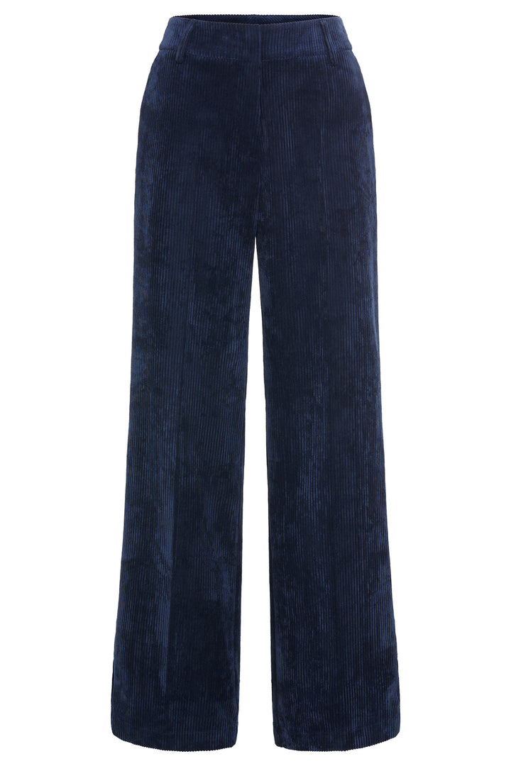 Olsen 14002478 Ink Blue Straight Leg Corduroy Trousers