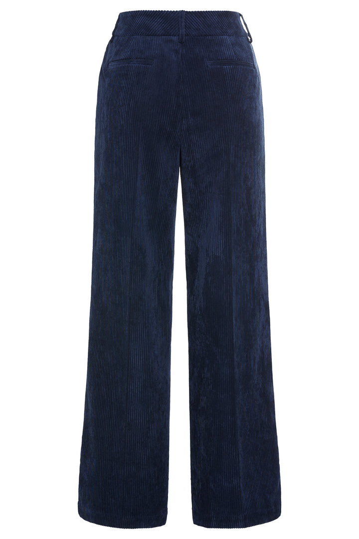 Olsen 14002478 Ink Blue Straight Leg Corduroy Trousers