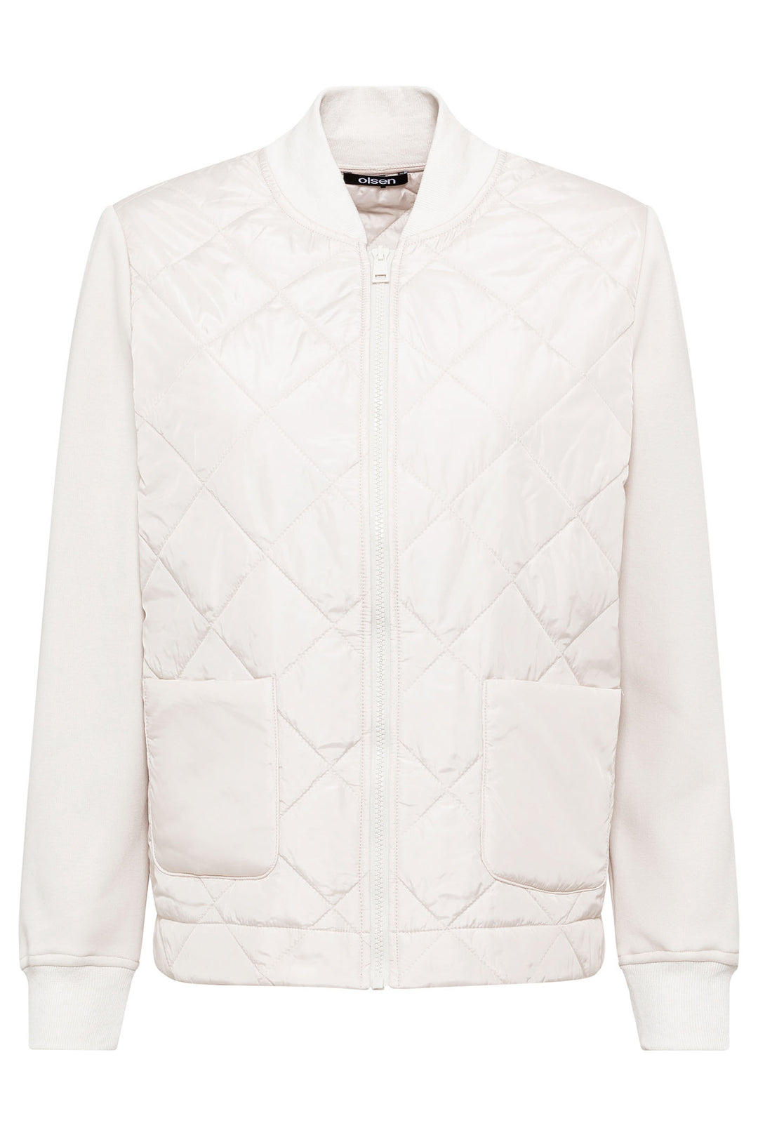 Olsen 15001406 10031 Marble Off White Diamond Quilt Jacket - Experience Boutique
