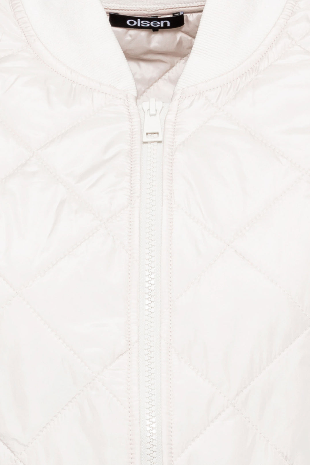 Olsen 15001406 10031 Marble Off White Diamond Quilt Jacket - Experience Boutique
