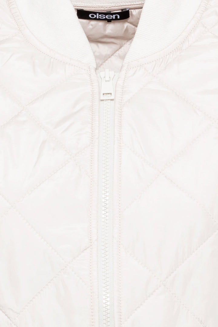 Olsen 15001406 10031 Marble Off White Diamond Quilt Jacket - Experience Boutique