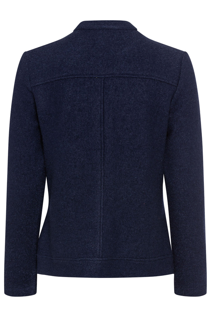 Olsen 15001457 Ink Blue Bomber Jacket - Experience Boutique