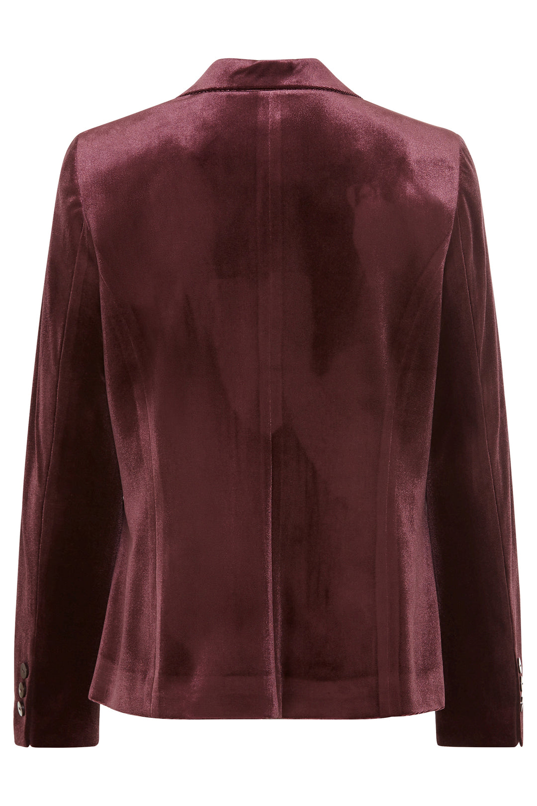 Dark wine velvet jacket on a white background