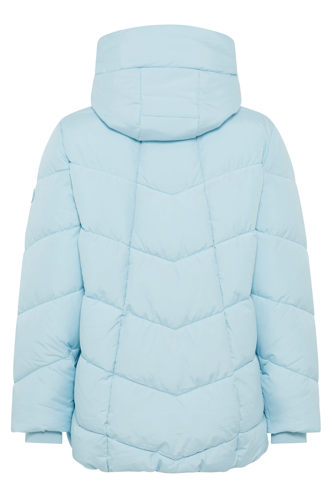Olsen 15101435 Satin Blue Padded Longline Cloud Coat