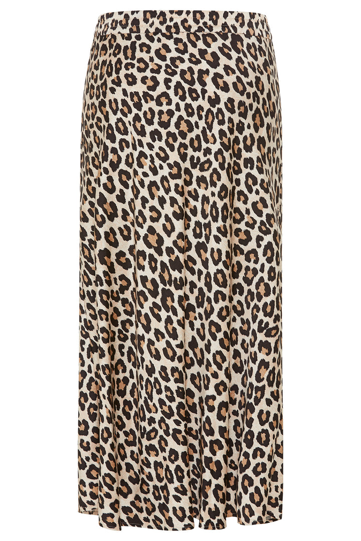 Leopard print skirt on a white background