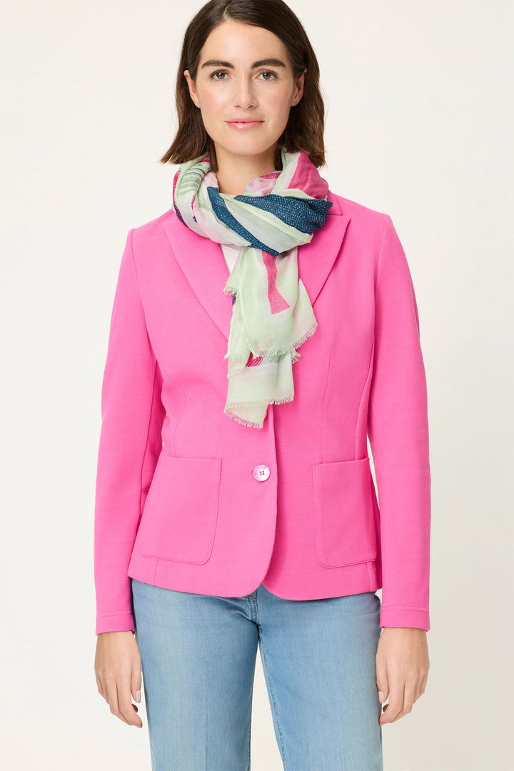 Olsen 18002019 Electric Fuchsia Pink Abstract Print Scarf