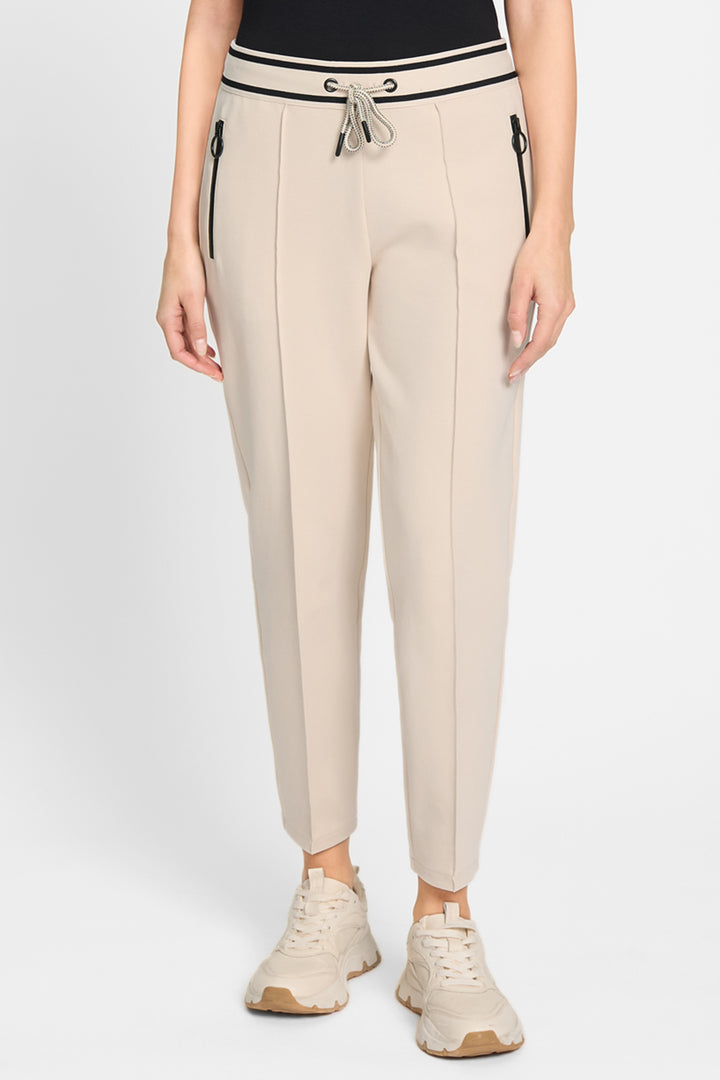 Olsen Beige Sports Luxe Jersey Trousers 14002156 - Experience Boutique