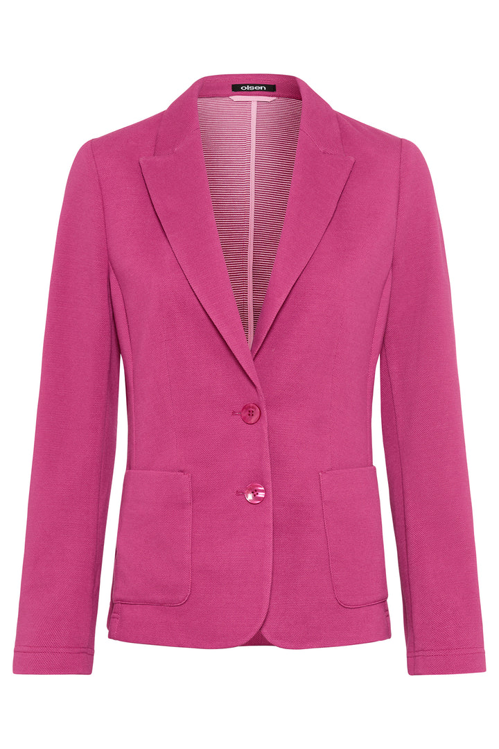 Olsen Boysenberry Pink Stretch Jersey Blazer Jacket 15001367 70077 - Experience Boutique