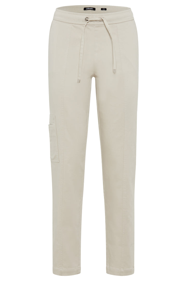 Olsen Caffe Latte Pull-On Straight Leg Trousers 14002442 10149 - Experience Boutique