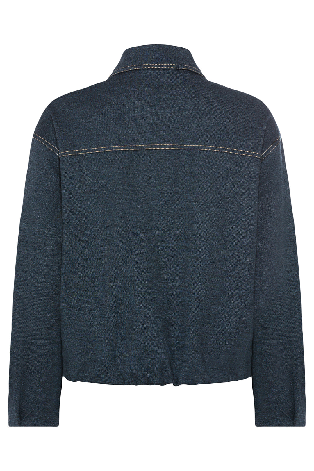 Olsen Dark Denim Effect Shirt Collar Jacket 15001620 40290 - Experience Boutique