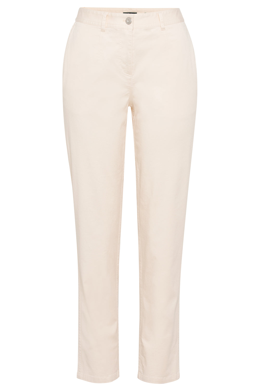 Olsen Lisa Caffe Latte Beige Straight Fit Cropped Trousers 14002438 - Experience Boutique