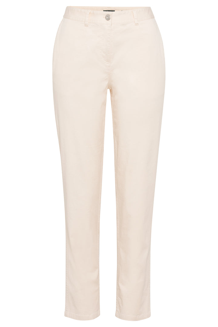 Olsen Lisa Caffe Latte Beige Straight Fit Cropped Trousers 14002438 - Experience Boutique