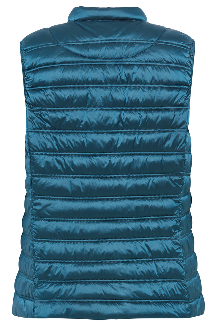 Olsen Midnight Teal Quilted Gilet 15101432 40294 - Experience Boutique